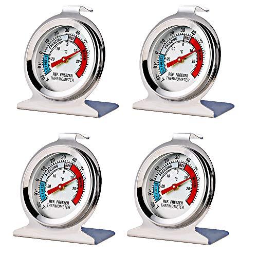 4 Pack Refrigerator Freezer Thermometers: Reliable and Easy to Read