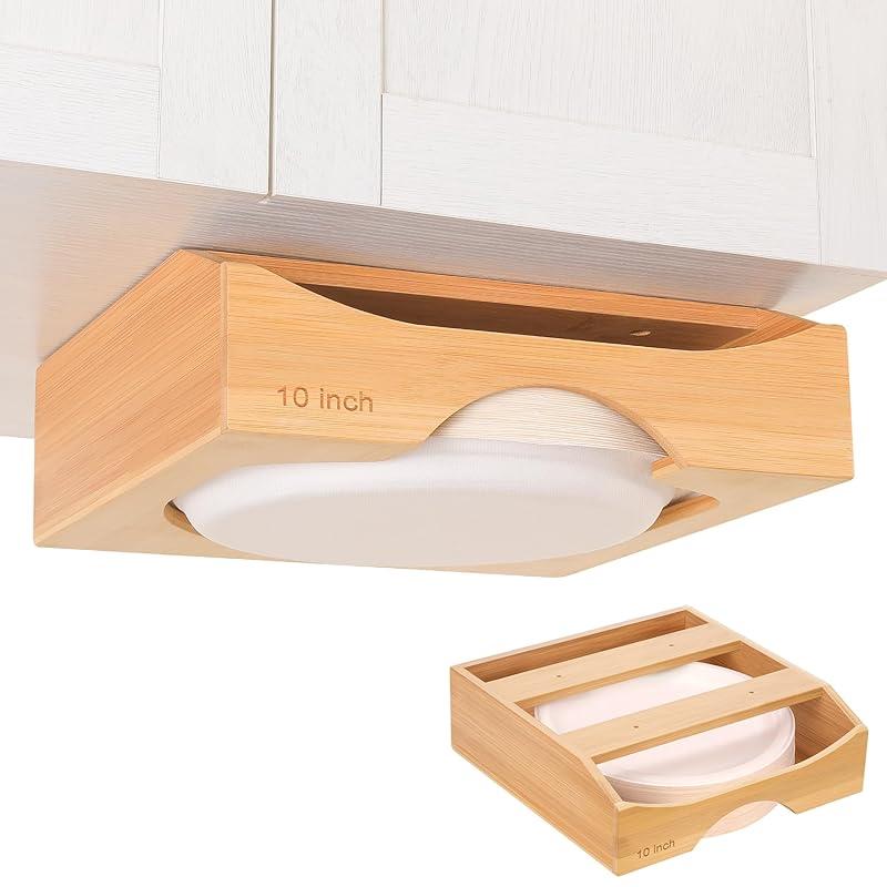 Smart kitchen solution: 10-inch bamboo plate dispenser impresses!