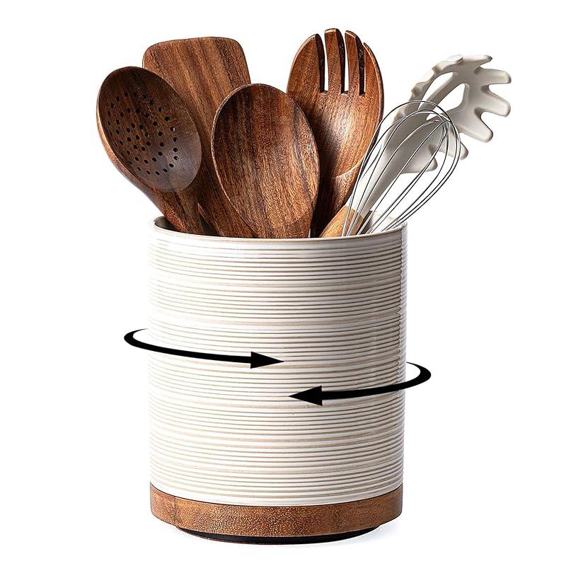 Extra Large Ceramic Utensil Holder Review: A Stylish Kitchen Essential