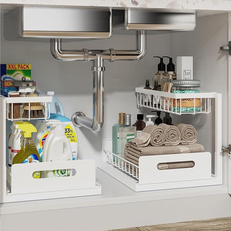 Effortless Organization with REALINN Under Sink Organizer 2 Pack