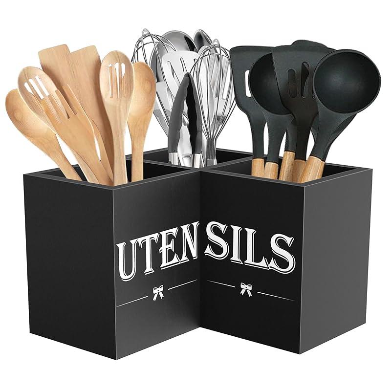 Suli’s Stylish Black Utensil Holder: A Functional Kitchen Essential